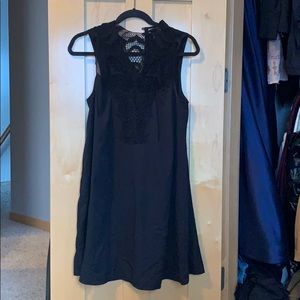 Black dress with lace detail, size small